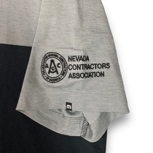 Travis Mathew Polo Shirt Mens XL Black Gray Short Sleeve Pima‎ Cotton Poly Blend - Picture 4 of 13